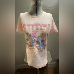 NWOT Pink Aloha Tropic Surf Stitch T-Shirt Size L Disney's Lilo & Stitch